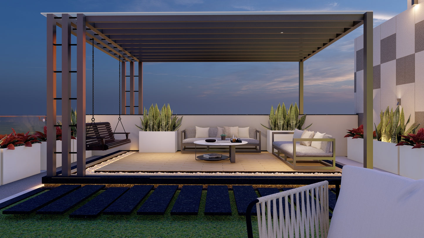 Silver Stream Art Pergola (Per Sqft)