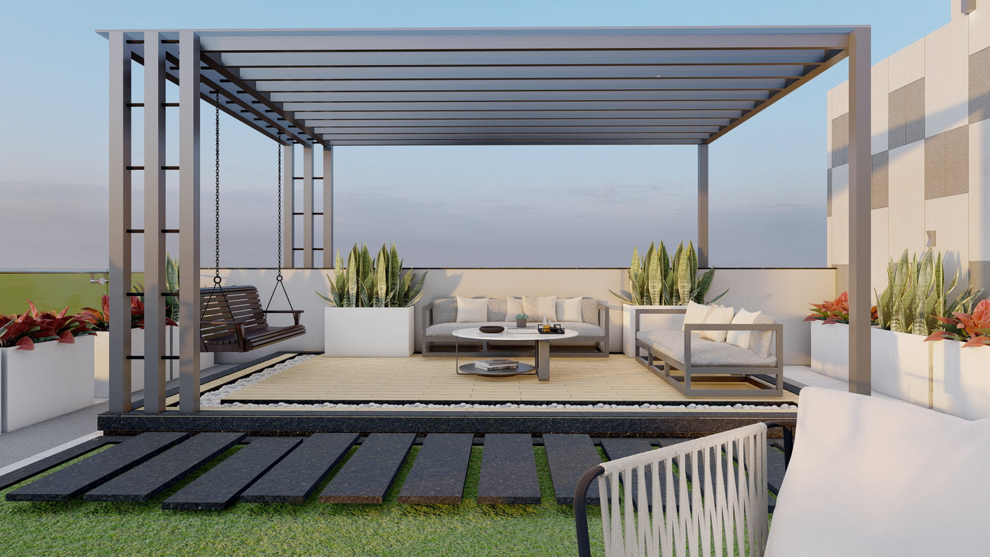 Silver Stream Art Pergola (Per Sqft)