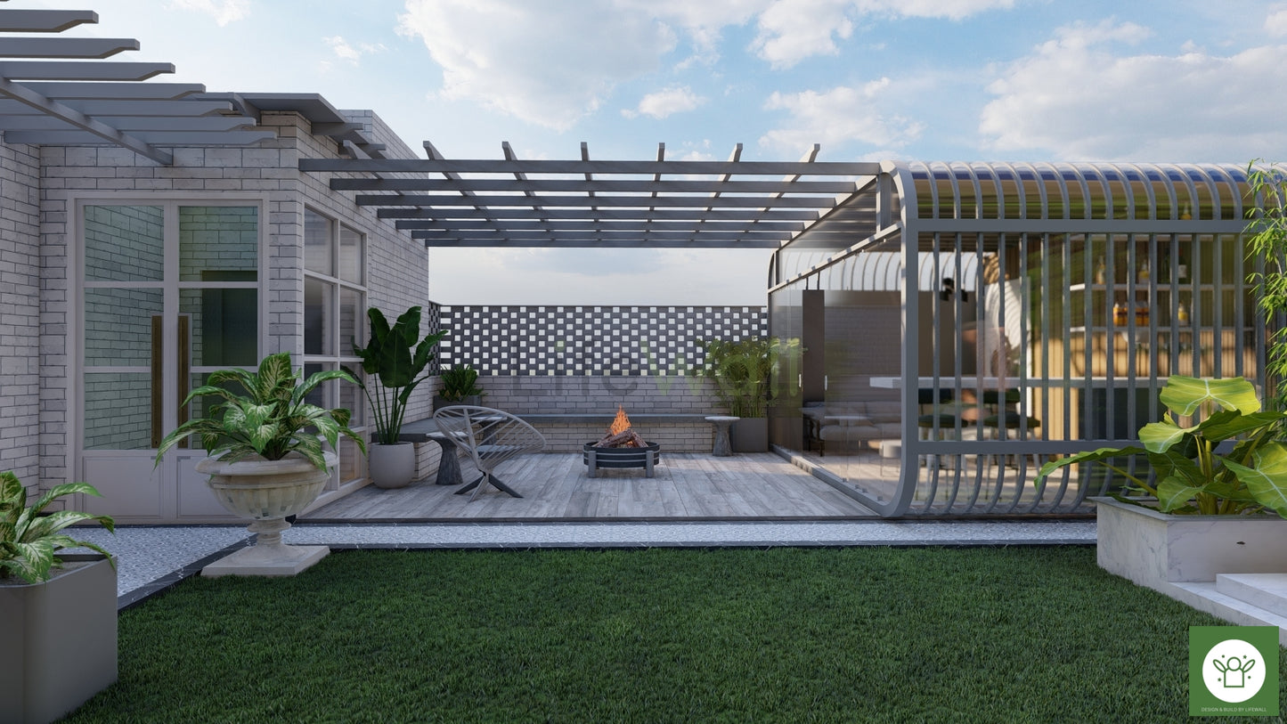 Soft Sunbeam Pergola (Per Sqft)