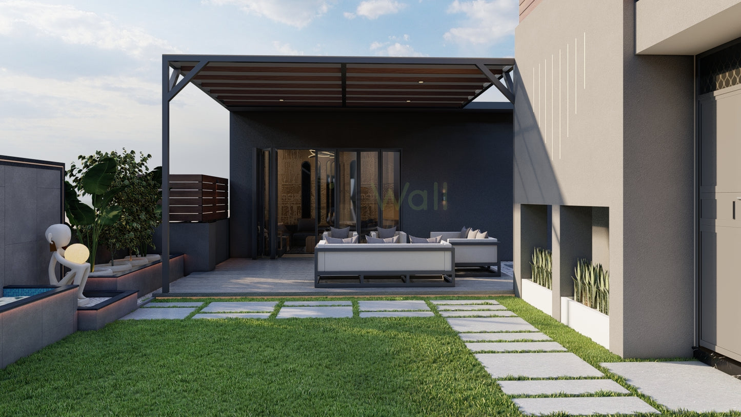 Chrome Crest Pergola (Per Sqft)