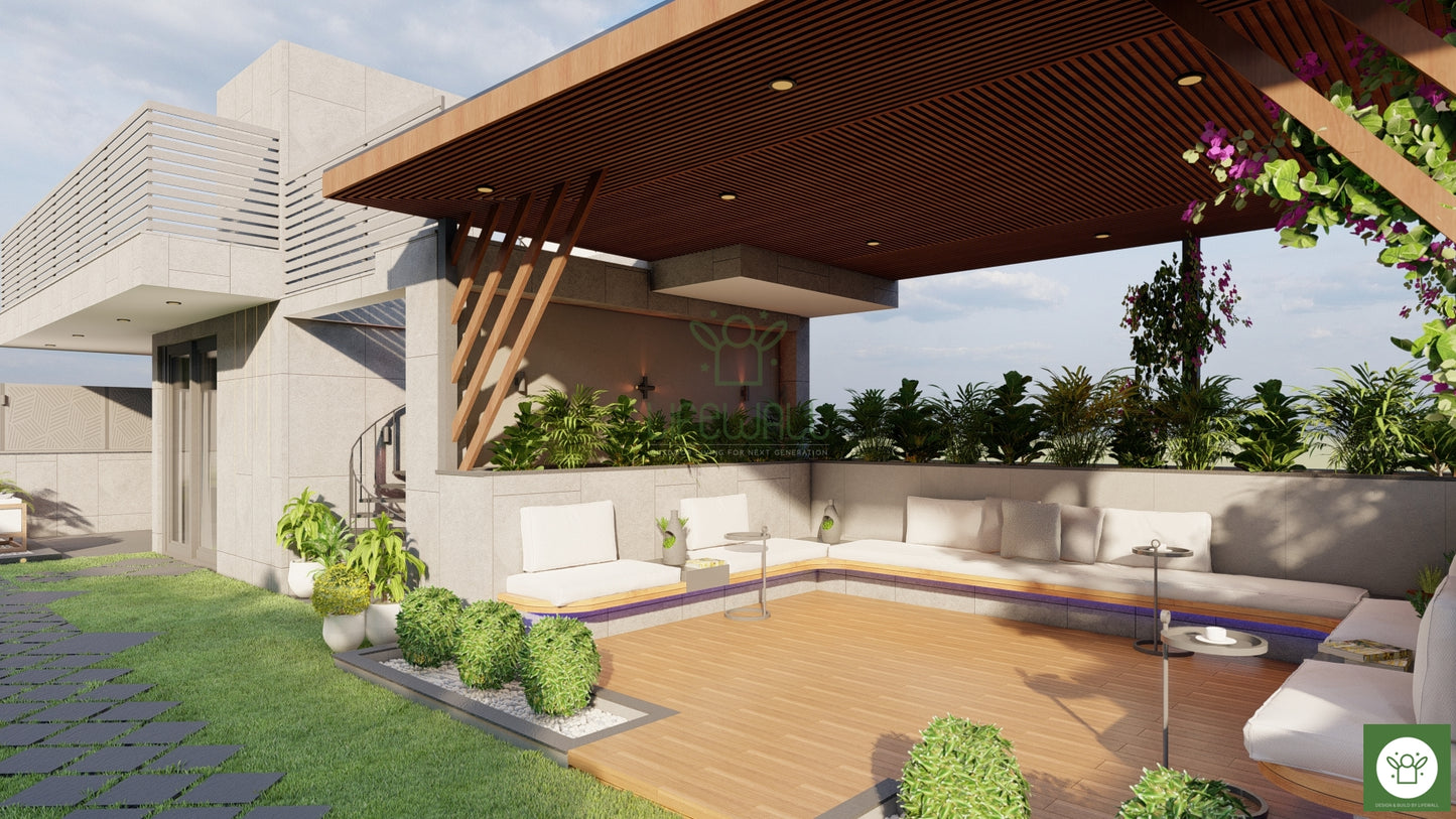 Woodland Lush Pergola (Per Sqft)