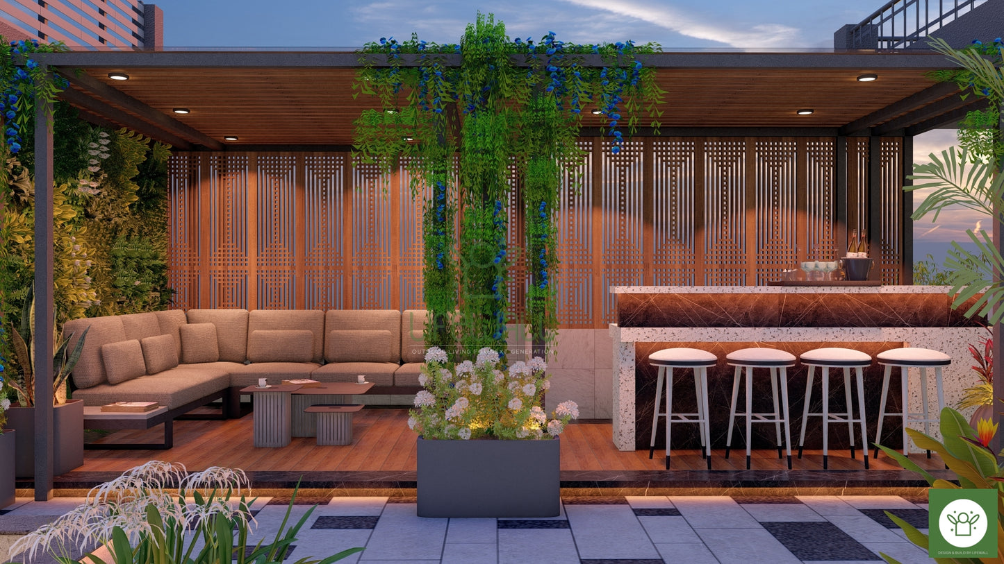 Vine Garden Pergola (Per Sqft)