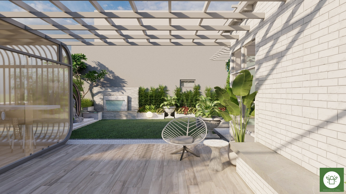 Soft Sunbeam Pergola (Per Sqft)