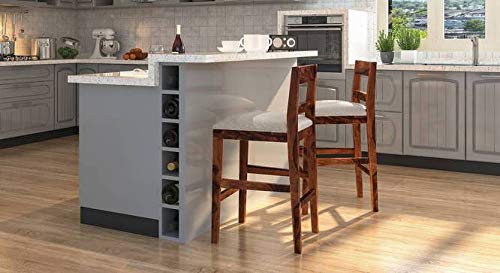 Authentic Sheesham Bar Chair Modern Furniture Off Games Wooden High Chair PU Leather