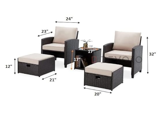 Royal Dark Furniture (4 Seater Outdoor Seating and Table Set)