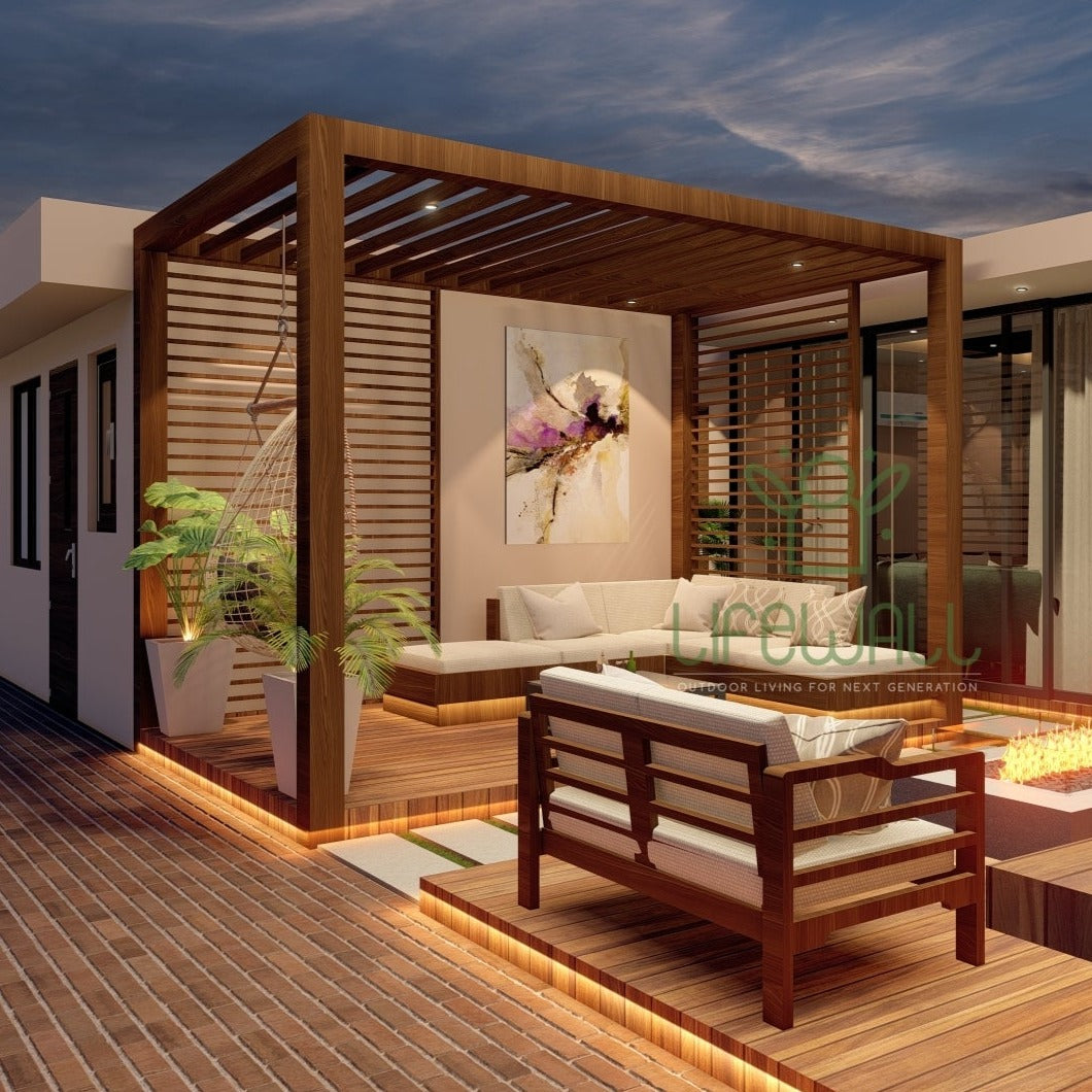 Wood Harmony Pergola (Per Sqft)