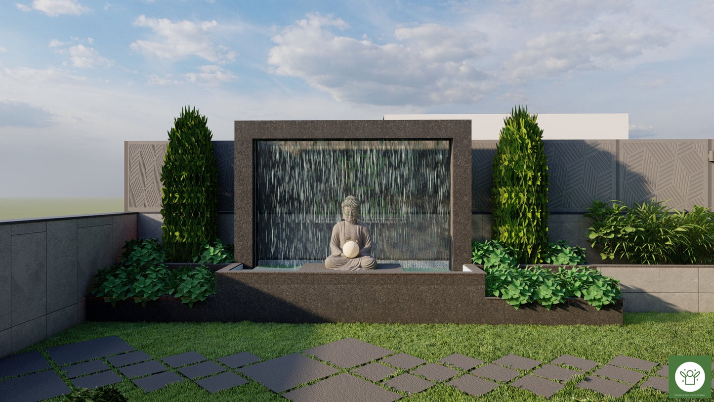 Sculpted Artistic Rain Fountain (Per RFT)