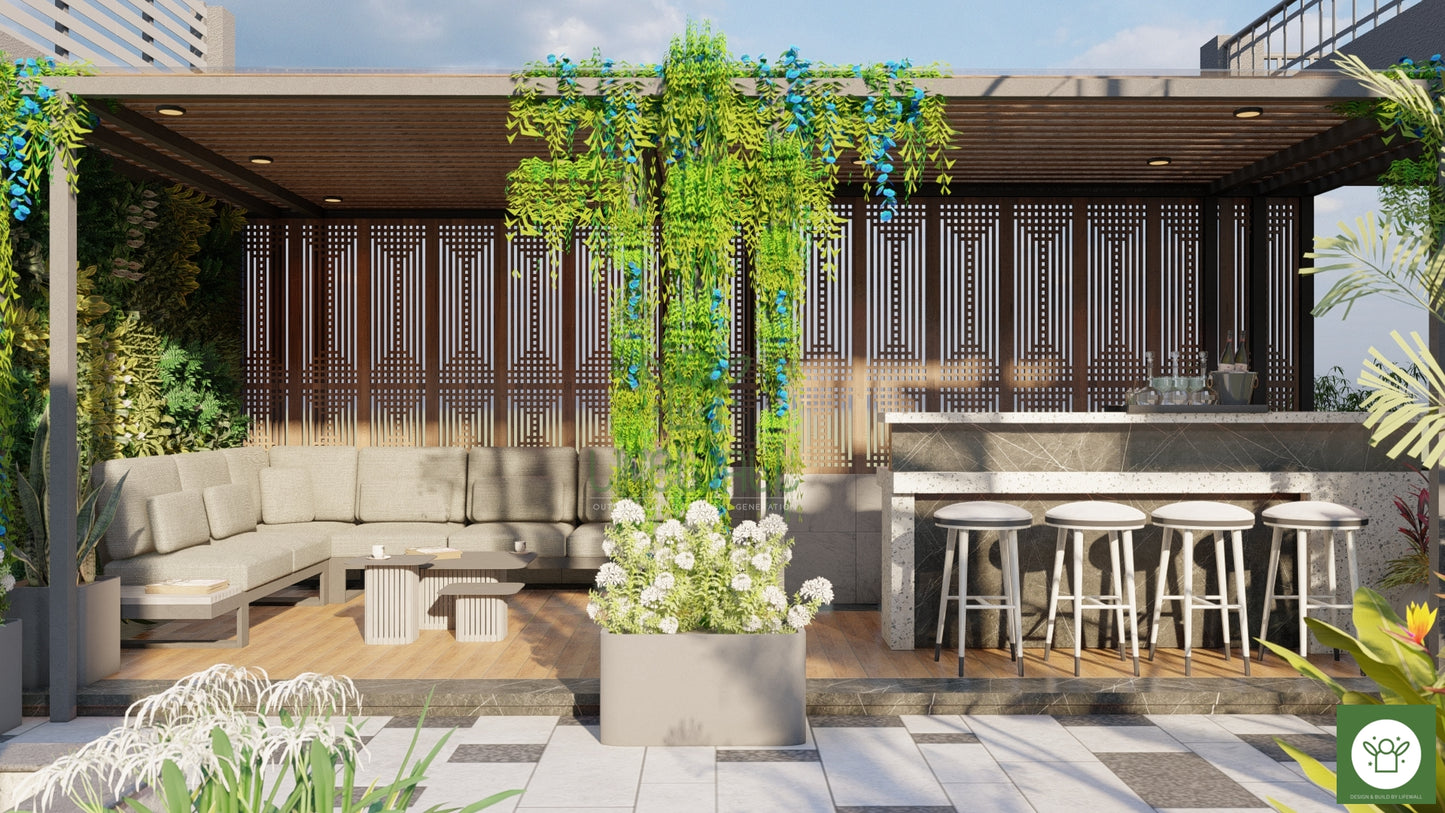 Vine Garden Pergola (Per Sqft)