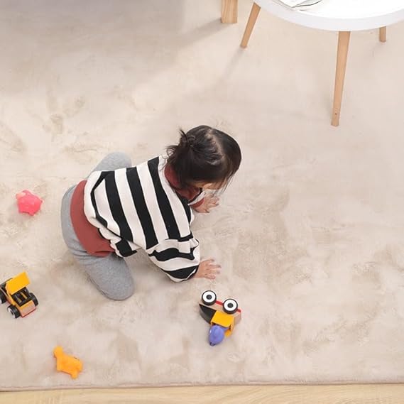 Dream Weave Carpets Shaggy Floor Carpets for Living Room, Elegant Bed Side Runner, Modern Carpets for Bedroom, Drawing Room, Kids Room, Soft Sofa Carpets for Living Room