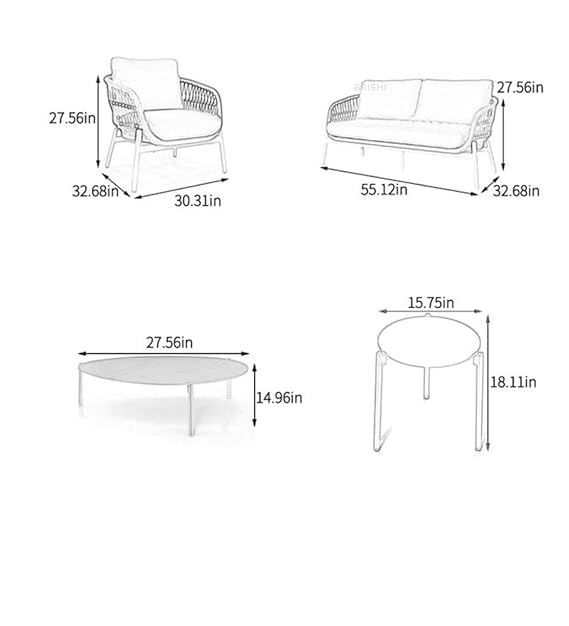 Brishi Furniture (4 Seater Outdoor Seating and Table Set)
