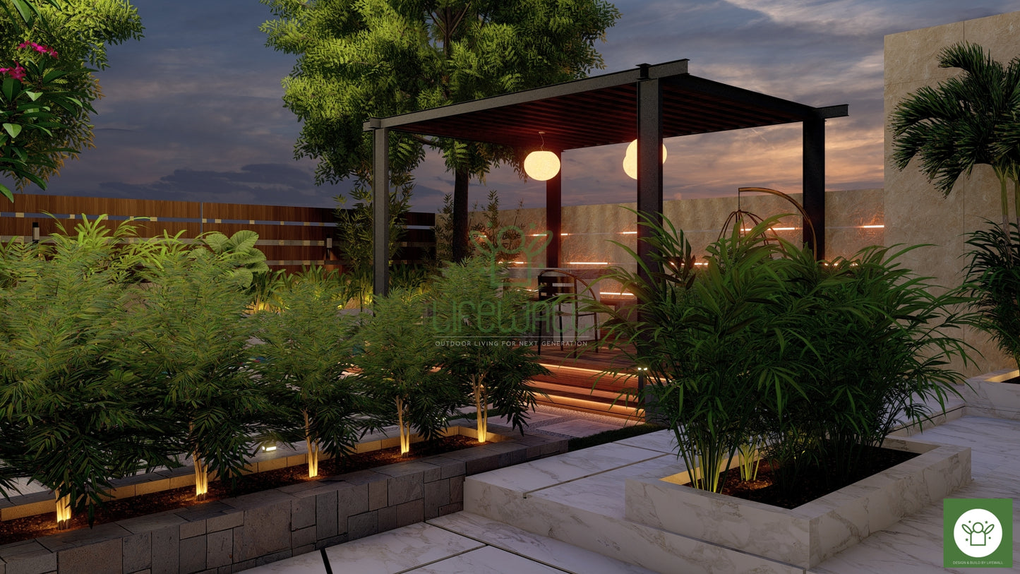 Infinite Glow Pergola (Per Sqft)