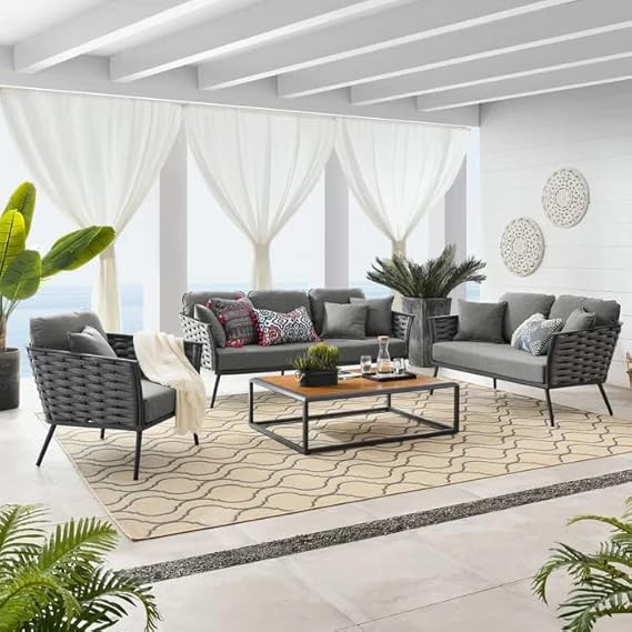 Locus Grey Furniture (6 Seater Outdoor Seating and Table Set)