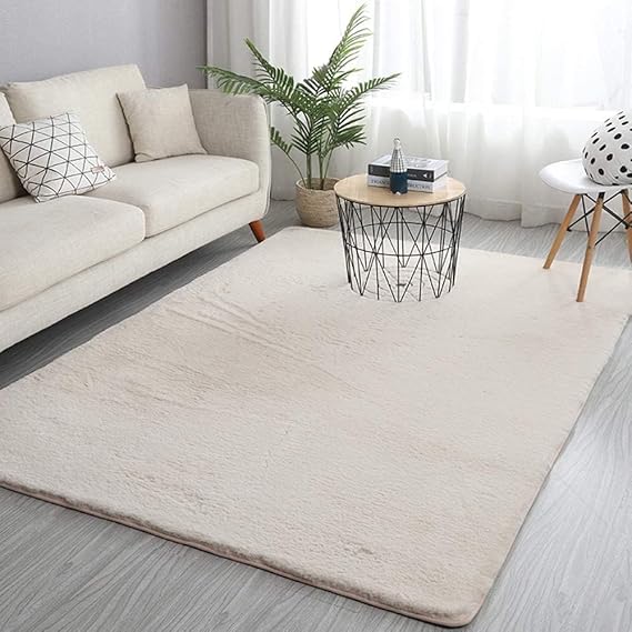 Dream Weave Carpets Shaggy Floor Carpets for Living Room, Elegant Bed Side Runner, Modern Carpets for Bedroom, Drawing Room, Kids Room, Soft Sofa Carpets for Living Room