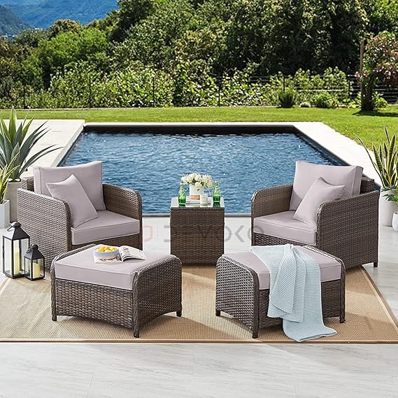 Royal Brown Furniture (4 Seater Outdoor Seating and Table Set)