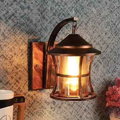 Hanging Copper Antique Colour Wall Lamp to Décor Home/Living Room/Bedroom Restaurants, Curve Design, Copper Antique