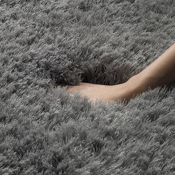 Lush Layers Rectangular Carpet Microfiber Super Soft Extra Fluffy Anti-Skid Shaggy Area Rug Carpet For Dining Room Home Bedroom