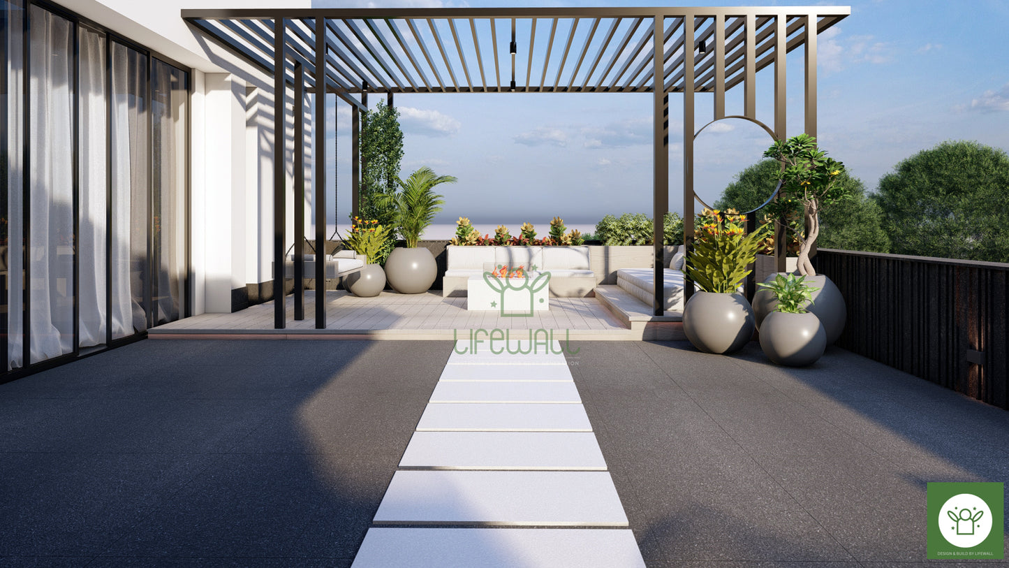 Iron Majesty Pergola (Per Sqft)