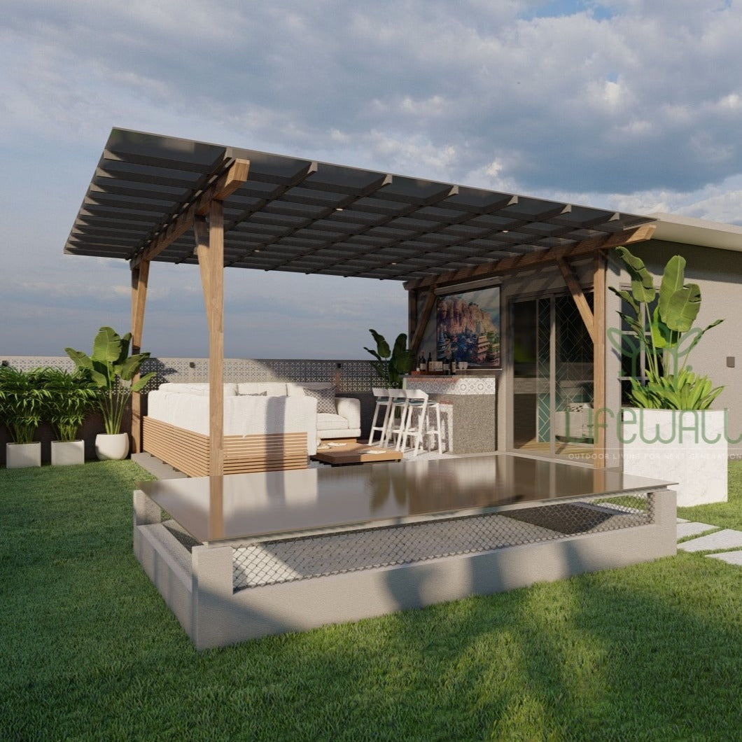 Rustic Elegance Pergola (Per Sqft)