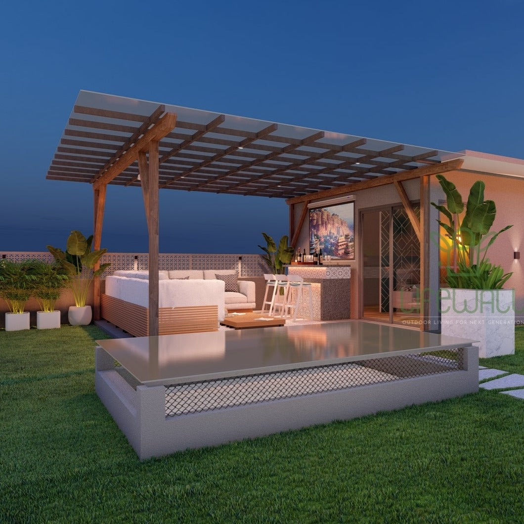 Rustic Elegance Pergola (Per Sqft)