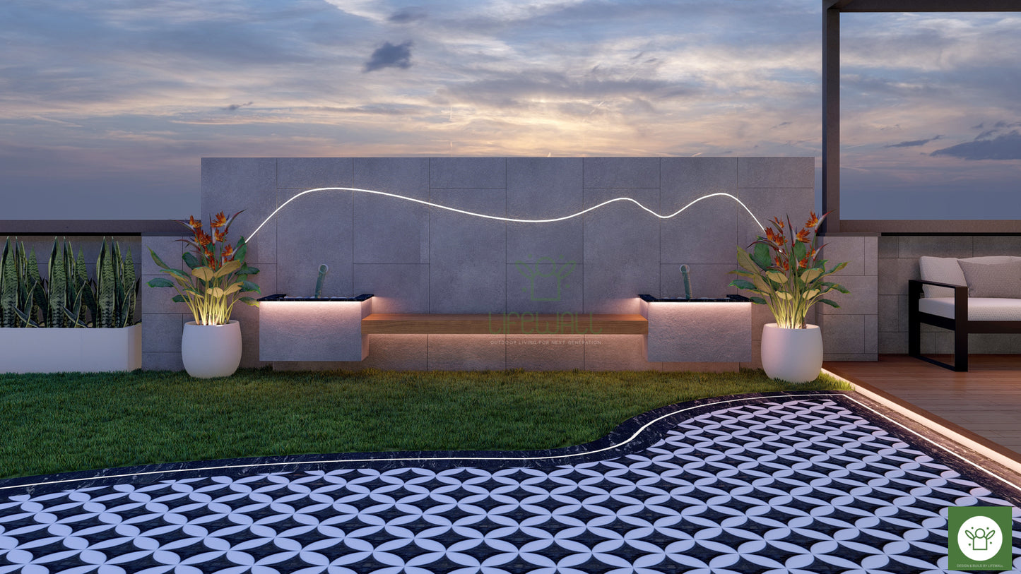Mountain Lights Feature Wall (Per Sqft)