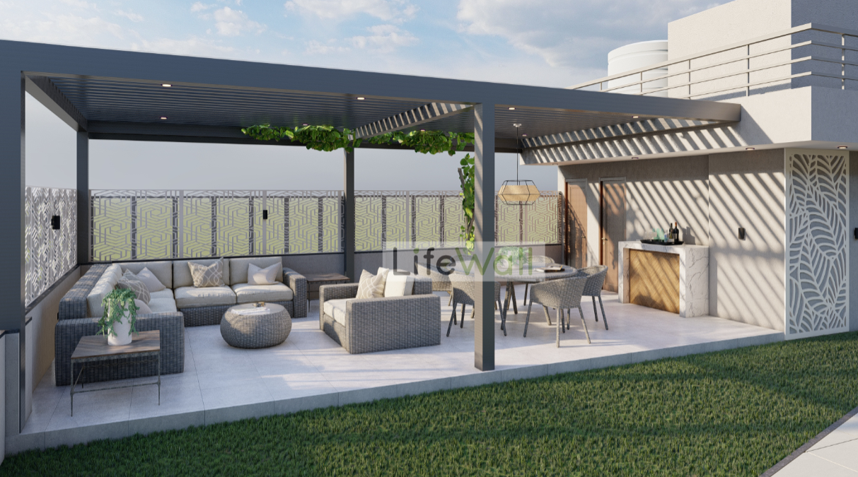 Soft Serenity Pergola (Per Sqft)