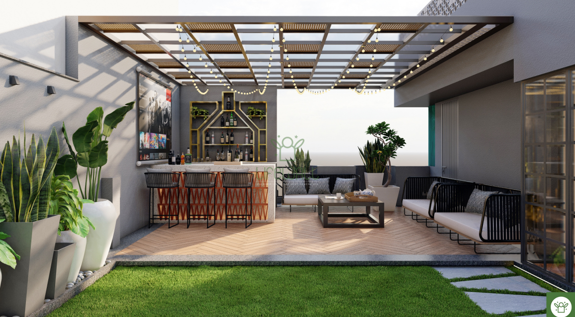 Glossy Fusion Pergola (Per Sqft)