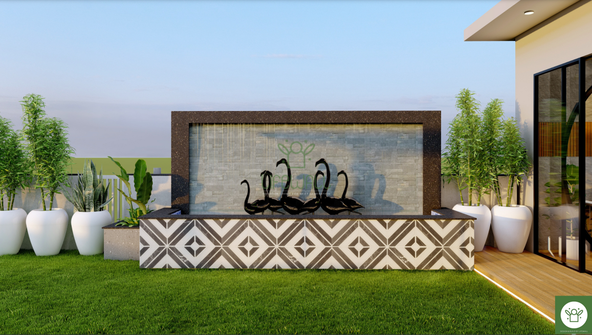 Black Feather Wall Fountain (Per RFT)