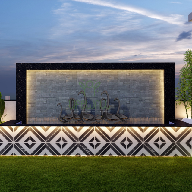Black Feather Wall Fountain (Per RFT)