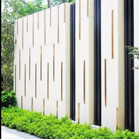 Asymmetric Staggered Design Feature Wall