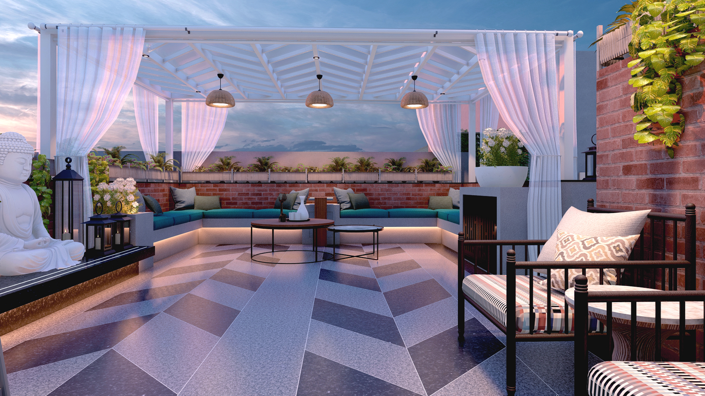 Whispering Willow Pergola (Per Sqft)