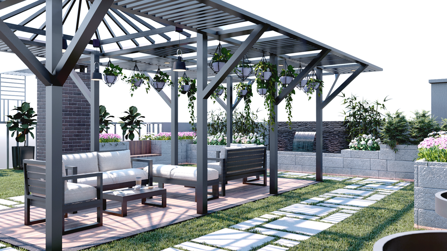 Celestial Canopy Pergola (Per Sqft)