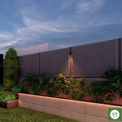 Staggered Shape Privacy Wall (Per Sqft)