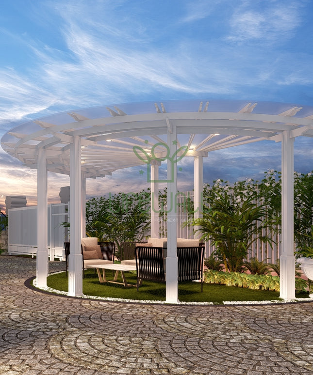 Lunar Crescent Pergola (Per Sqft)