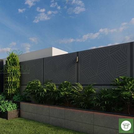 Staggered Shape Privacy Wall (Per Sqft)