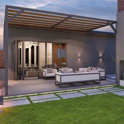 Chrome Crest Pergola (Per Sqft)