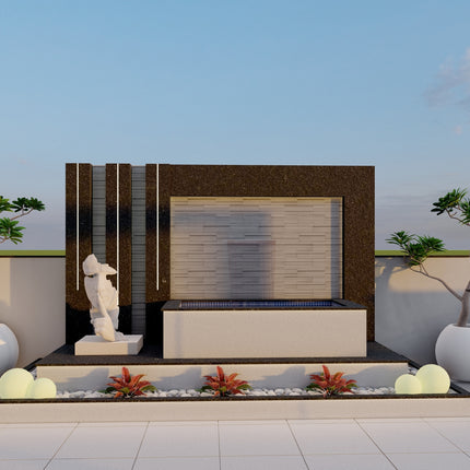 Elegant B&W Sculpted Fountain (Per RFT)