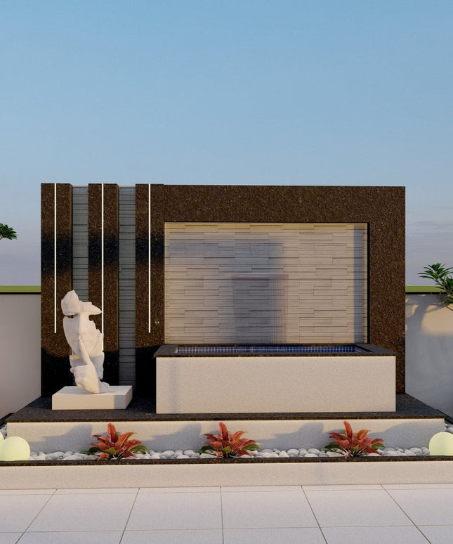 Elegant B&W Sculpted Fountain (Per RFT)