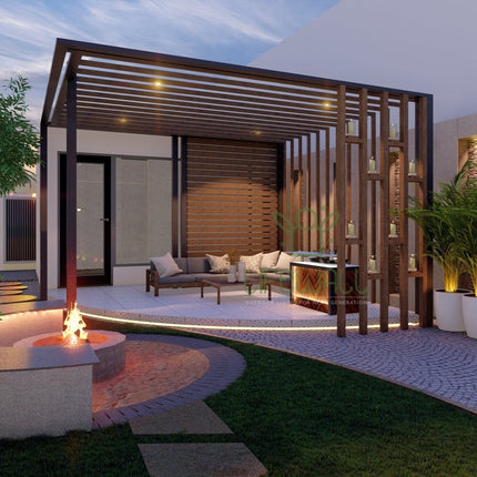 Artistic Woodland Pergola (Per Sqft)