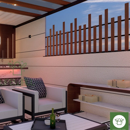 Uneven Vertical Privacy Screen (Per Sqft)