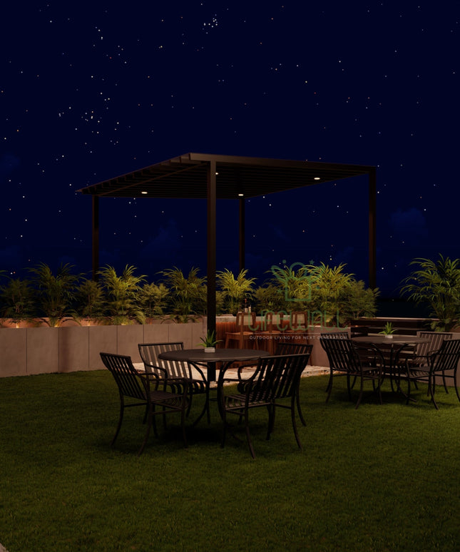 Night Metallic Flow Pergola (Per Sqft)