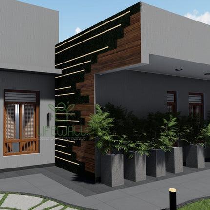 Crafted Staggered Lit Feature wall (Per Sqft)