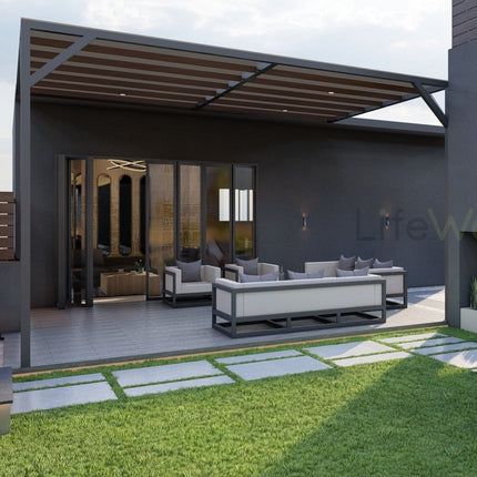 Chrome Crest Pergola (Per Sqft)