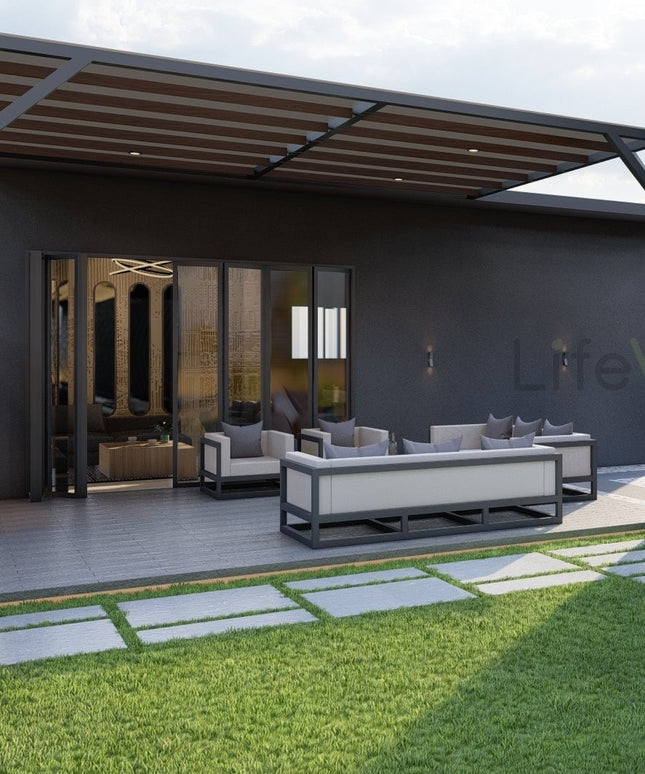 Chrome Crest Pergola (Per Sqft)