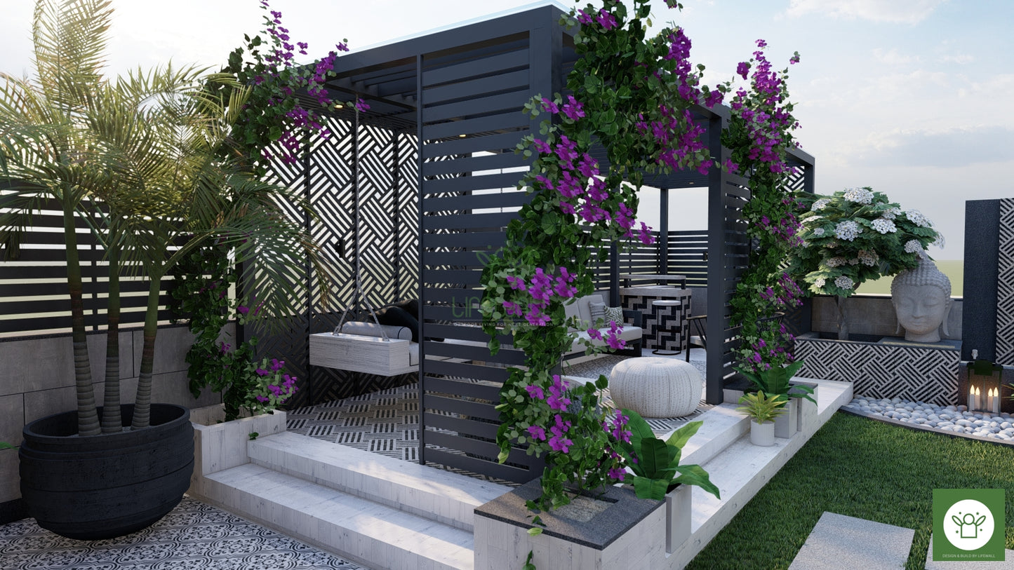 Futura Falls Pergola (Per Sqft)