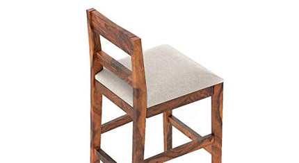 Authentic Sheesham Bar Chair Modern Furniture Off Games Wooden High Chair PU Leather