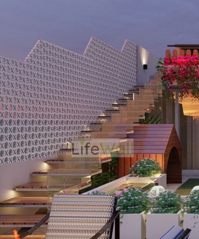 Crafted White Privacy Screen (Per Sqft)