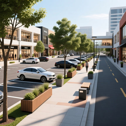 Mall Landscape Design – Custom Retail Space Landscape Planning