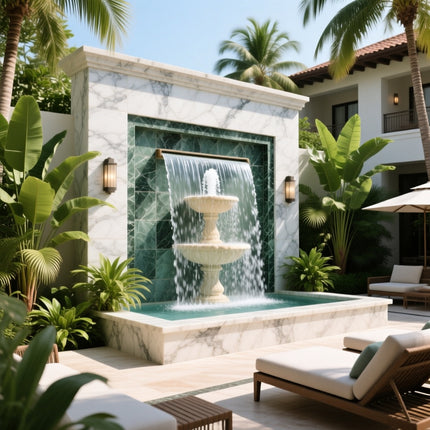 Feature Wall and Fountain Design – Custom Outdoor Water Feature Concept Package