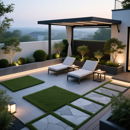 Luxury Residential Terrace Garden Design – Elegant Rooftop Party & Relaxation Space Concepts