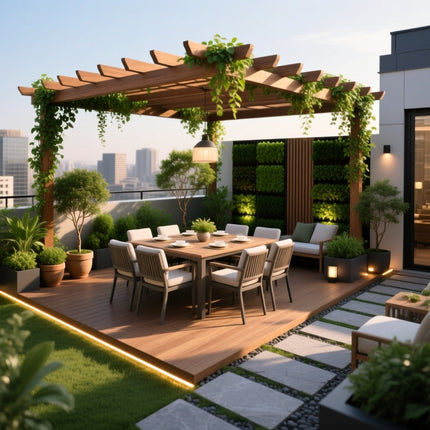 Luxury Residential Terrace Garden Design – Elegant Rooftop Party & Relaxation Space Concepts